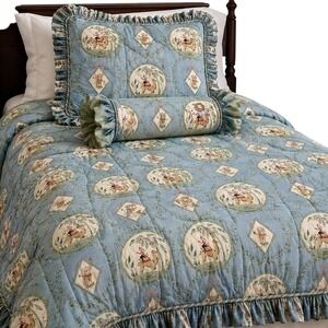 Vintage Custom Storybook Twin Comforter 3 Piece Set Whimsical Cottage Nursery